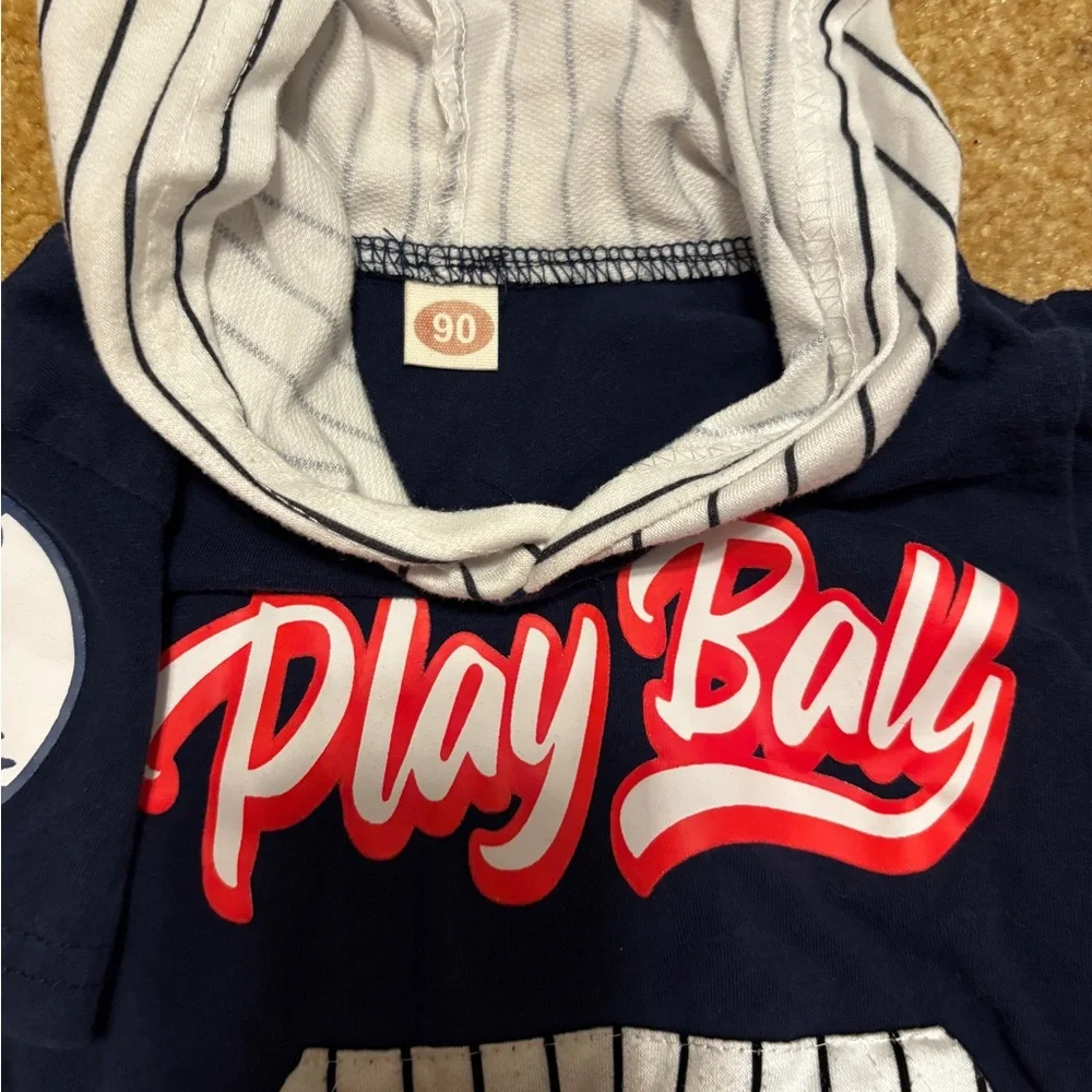Baseball Hoodie and Shorts Set Size 12-18 Months
